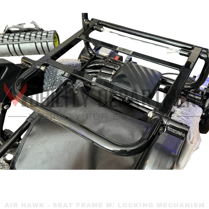 Seat Frame With Locking Mechanism for Air Hawk Power Wheelchair