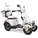 Bespoke Prestige Full Size 4-Wheel Mobility Scooterin White Color White Seat and Black Wheel Rims