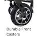 Helium Folding Electric Wheelchair With Durable Front Casters On Front Wheel