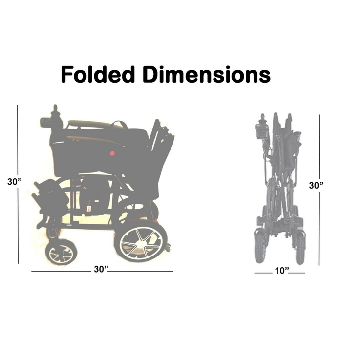 Helium Power Folding Wheelchair Dimensions