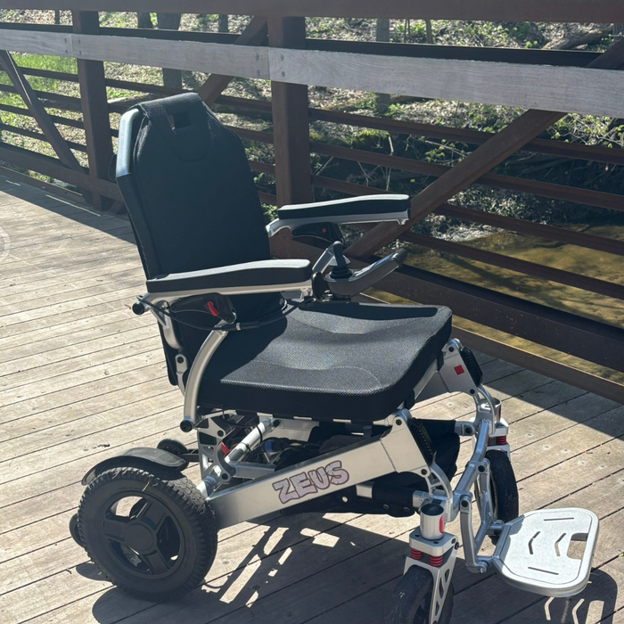 Zeus Power Wheelchair On Bridge