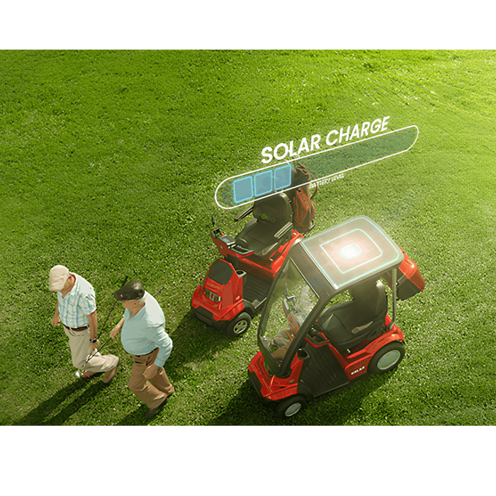 Afikim Solar Recreational Scooter ergonomic delta tiller with bright LCD display