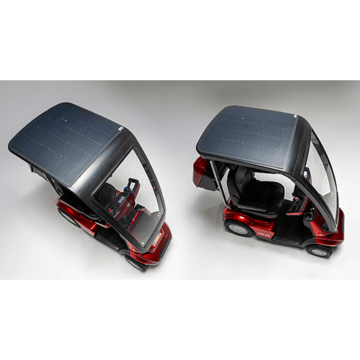 Afikim Solar Recreational Scooter rear view with batteries and storage compartment