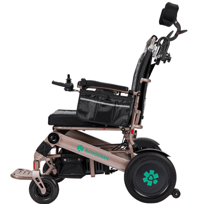 Mammoth EX 500 LB Weight Capacity Auto Recline Bariatric Electric Wheelchair with green wheels variation