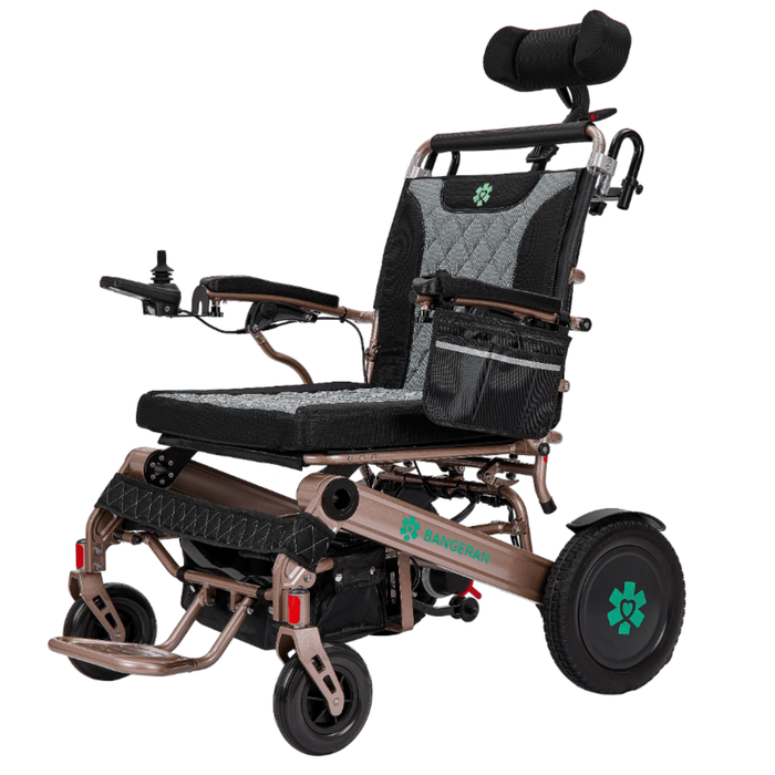 Mammoth EX 500 LB Weight Capacity Auto Recline Bariatric Electric Wheelchair side profile outdoor-ready
