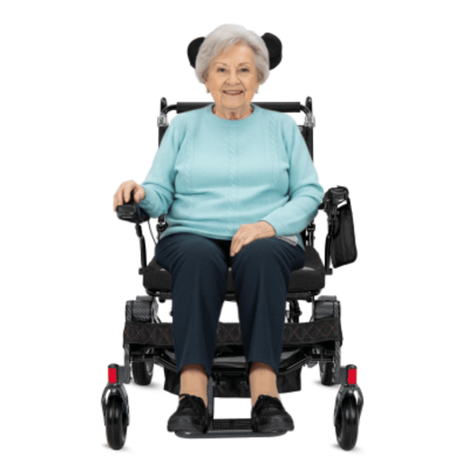 Mammoth EX 500 LB Weight Capacity Auto Recline Bariatric Electric Wheelchair with user seated