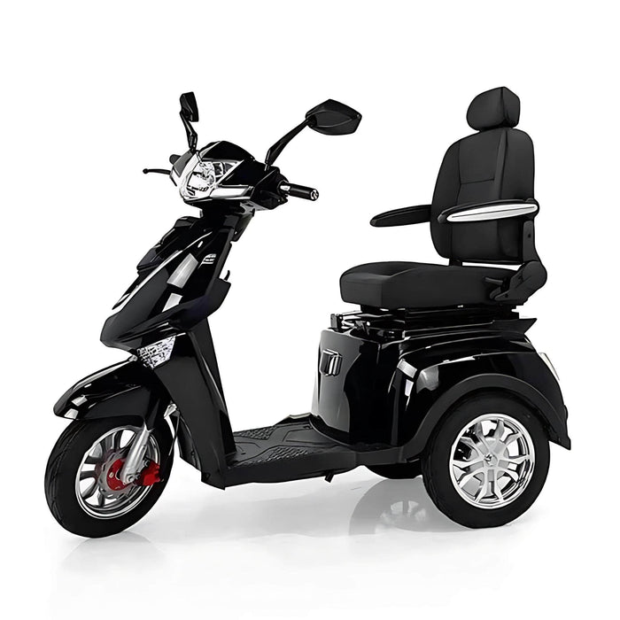 Veloce3WheelMobilityScooterColorBlackLeftSideView