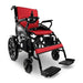 6011 folding electric wheelchair color red front right side view