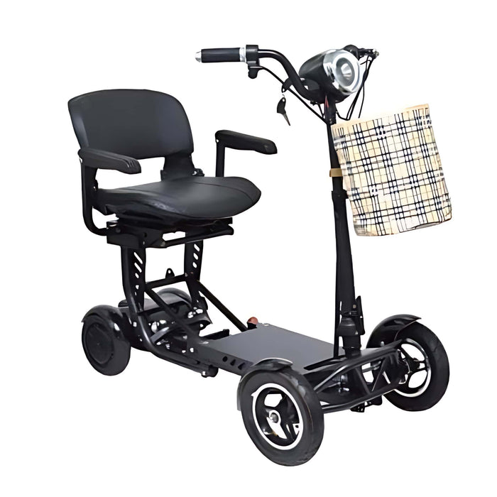 Comfygo MS 3000 Plus Color Black with Basket Front Right Side View