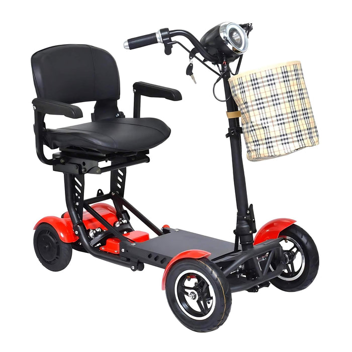 Comfygo MS 3000 Plus Color Red with Basket Front Right View