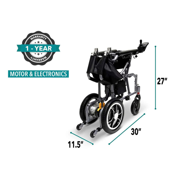 ComfyGo X-7 Ultra Lightweight Electric Wheelchair - Folded Size 11.5" , 30" and 27"