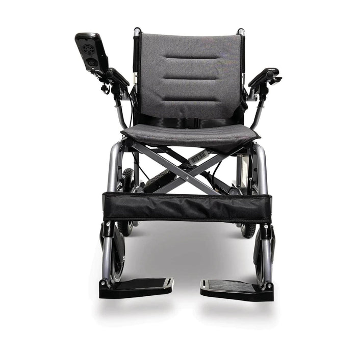 ComfyGo X-7 Ultra Lightweight Electric Wheelchair Color Silver Backrest Front View