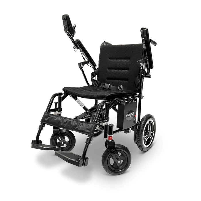 Ultra lightweight Electric Wheelchair ComfyGO X-7 - Color Black Front Left Side View
