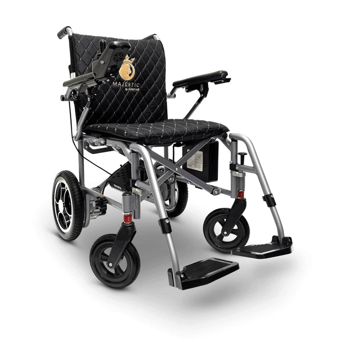 UltralightweightElectricWheelchairComfyGOX-7ColorBlackBackrestandSilverFrame