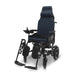 ComfyGo X-9 Remote Controlled Electric Wheelchair with Automatic Recline - Color Blue Front Side View