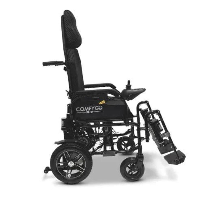 ComfyGo X-9 Wheelchair Color Black Side View