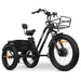 FORTE Electric Tricycle Color Black Front Right Side View