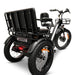 FORTE Electric Tricycle With Rear Seat Color Black Back Right Side View