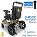 Majestic IQ 7000 - Front Side View - Color Black Backrest and Frame Silver with Remote Control - Shock Absorption design - 2 Gallon Bag Carry-On