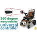 Comfygo Majestic IQ-7000 Remote Controlled Electric Wheelchair - Front Side View - Color Taba Backrest and Silver Frame - 360 Degree Manuerabillity Universal Controller