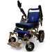 Majestic IQ-7000 - Front Side View Adjustable Armrest - Color Blue Backrest and Bronze Frame