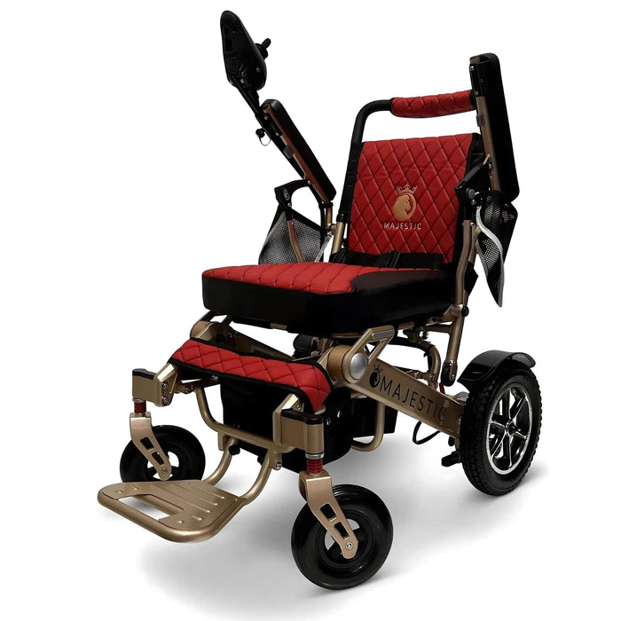 Comfygo IQ-7000- Color Bronze Backrest and Bronze Frame Front Side View and Adjustable Armrest