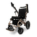 Majestic IQ-8000 Electric Wheelchairs Color Black Backrest and Silver Frame - Front Side-View 