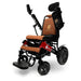Majestic IQ-9000 Electric Wheelchair Color Red Frame and Taha Color Backrest Front Side View