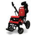 ComfyGoMajesticIQ-9000WheelchairColorRedBackrestandFrameRedBlackFrontSideView