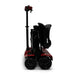 MS-4000 4-Wheel Mobility Electric Scooter Color Red Side View Folded