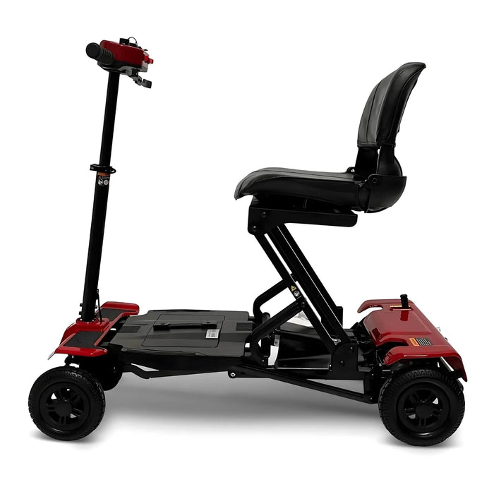 MS-4000Auto-FoldingMobilityScooterColorRedLeftSideView