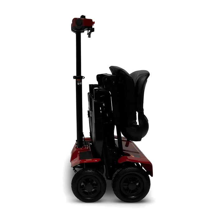 MS-4000Auto-FoldingMobilityScooterColorRedSideFolded