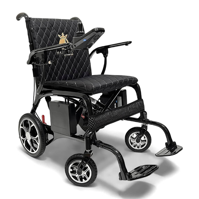 PhoenixCarbonFiberUltraElectricWheelchairColorBlackBackrestFrontRightView