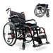 X-1 ComfyGO Manual Wheelchair Color Black and Red Frame Front Side View and Folded View