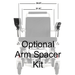 electra_7_seat_width with optional arm spacer kit