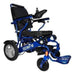 Electra 7 HD Bariatric Folding Power Wheelchair Color Blue Front Right Side View