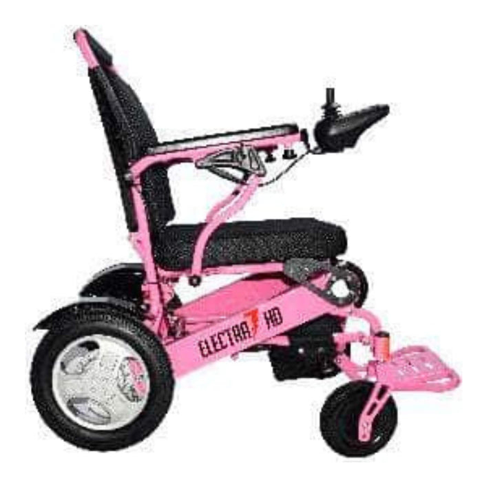 Electra 7 hd Electric Wheelchair Color Pink Right Side View