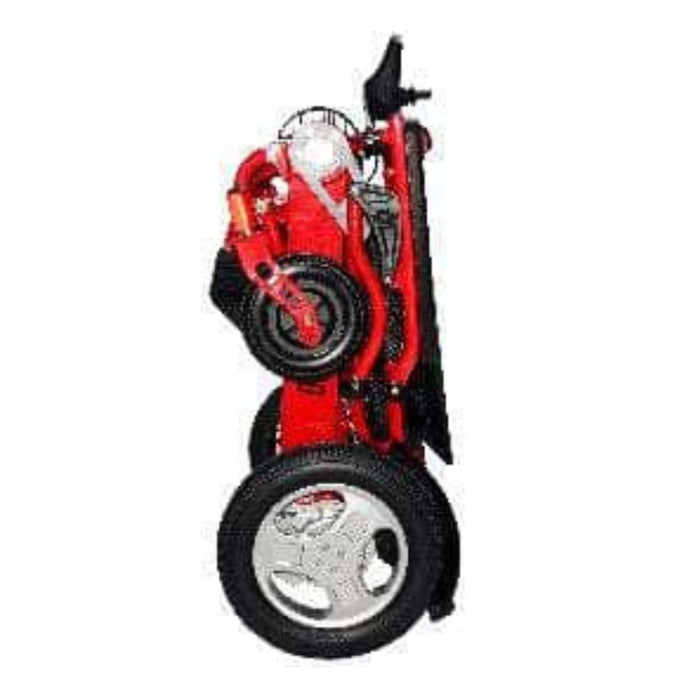 Electra 7 HD Power Wheelchair Color Red Folded Side View