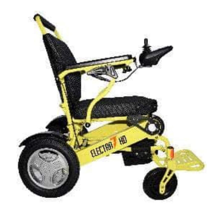 Electra 7 Power Wheelchair Color Yellow Right Side View