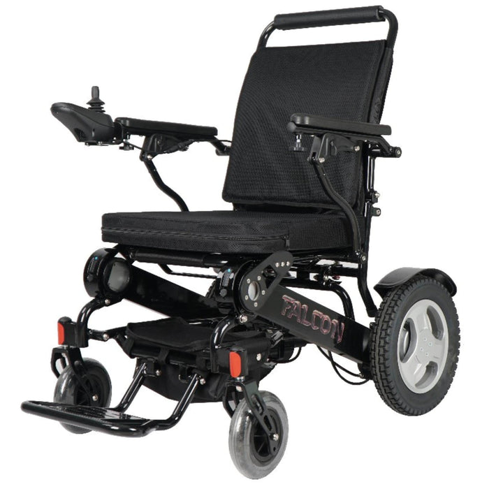 falcon-power-wheelchair black main front