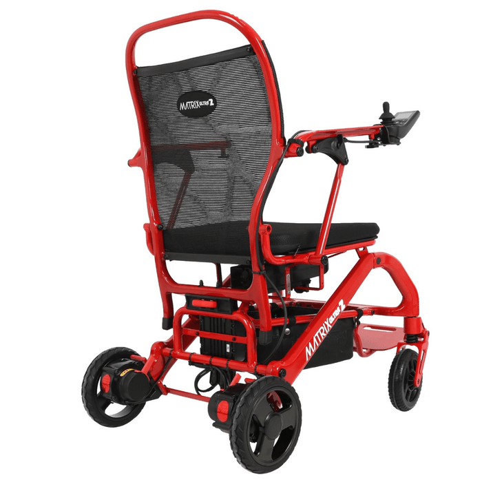Matrix Ultra 2 2025 Model Carbon Fiber Folding Electric Wheelchair Red Open Box