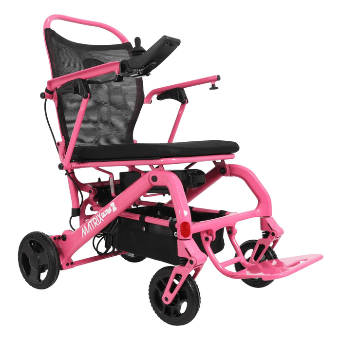 Matrix Ultra 2 2025 Model Carbon Fiber Folding Electric Wheelchair Red Open Box