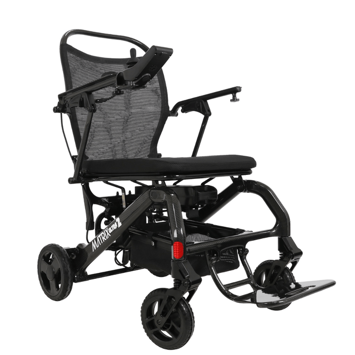Matrix Ultra 2 2025 Model Carbon Fiber Folding Electric Wheelchair Red Open Box