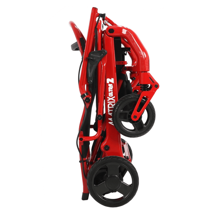 Matrix Ultra 2 2025 Model Carbon Fiber Folding Electric Wheelchair Red Open Box