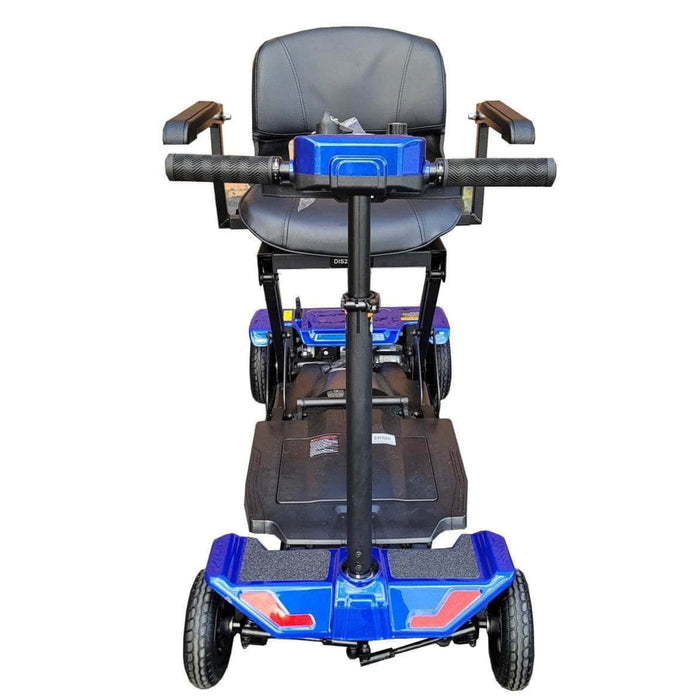 Megatrone Automatic Folding 4 Wheel Scooter Color Blue Front View