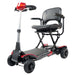 optimus automatic folding 4 wheel mobility scooter red front left