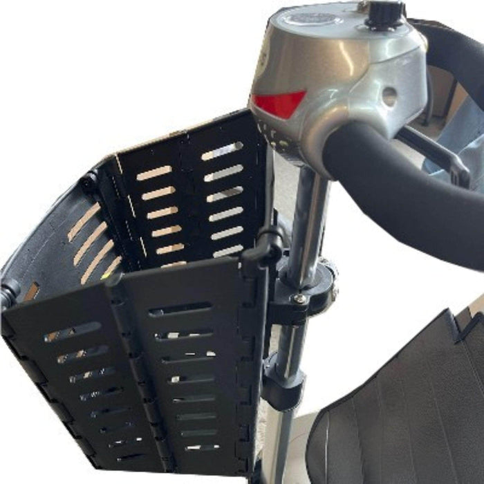 optimus automatic folding 4 wheel mobility scooter yellow basket