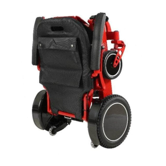 Pegasus Plus HD Bariatric Foldable Wheelchair Front Folded Side View Color Red