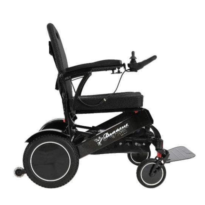 Pegasus Plus HD Bariatric Foldable Wheelchair Color Black Front Right Side View