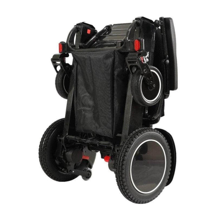 Pegasus Plus HD Bariatric Foldable Wheelchair Color Black Back View Folded